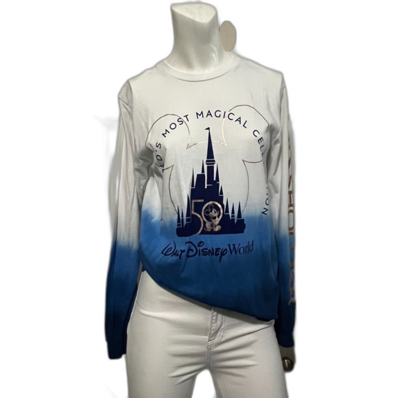 Walt Disney World 50th Anniversary Passholder Women's Long Sleeve T-shirt Small - Picture 10 of 11